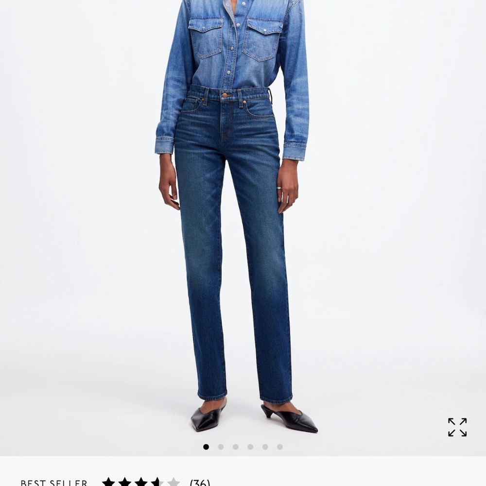 NWOT Madewell Mid-Rise 90’s Straight Jeans Osada Wash Size 25